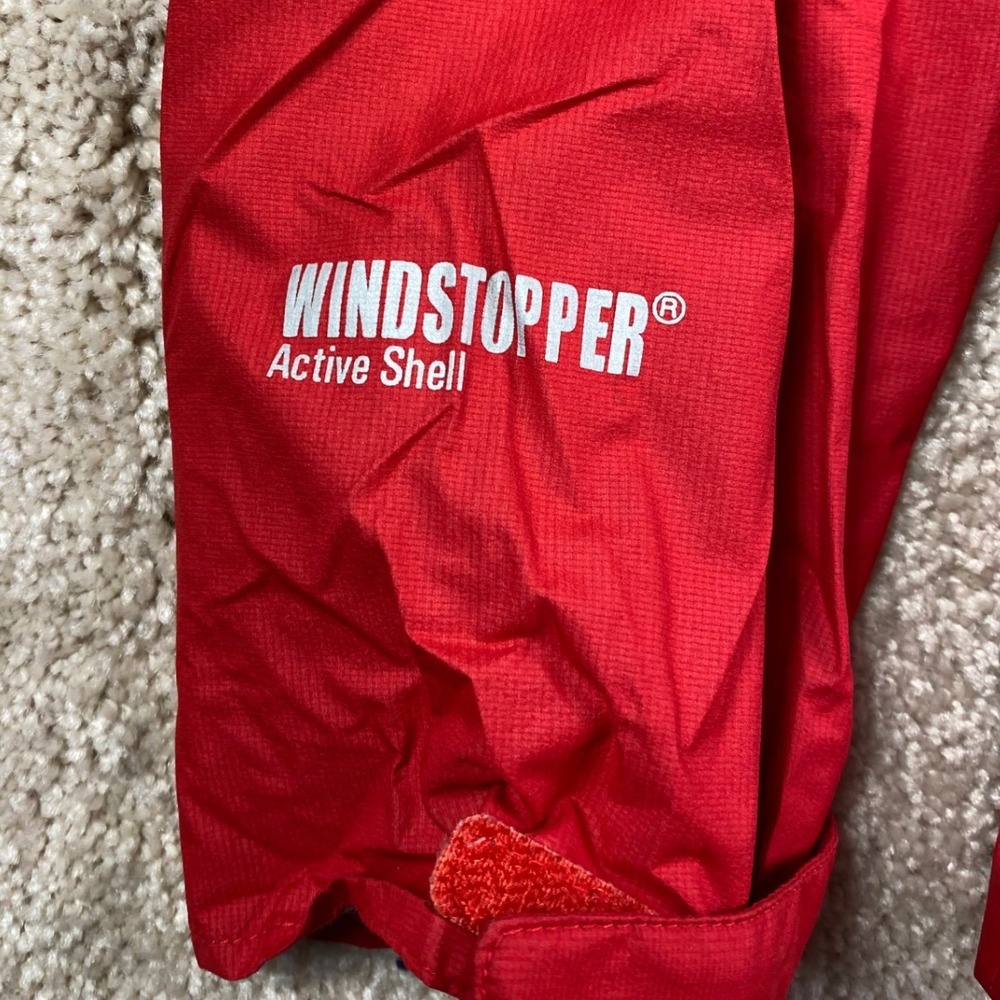 Montbell Windstopper Active Shell Jacket Red Womens Large Hooded Full Zip Hiking - Picture 3 of 10